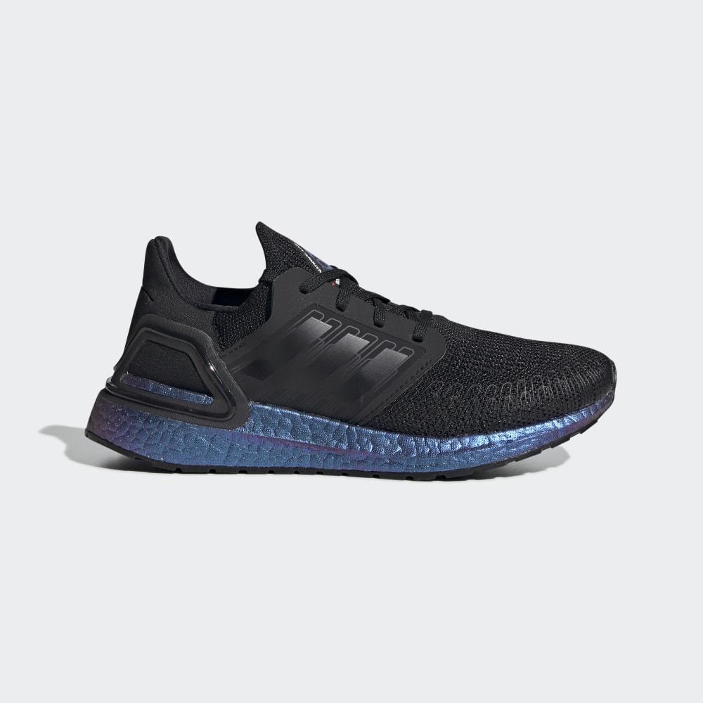 Adidas Boys' Ultraboost 20 Running Shoes Black/Blue Purple Ireland EG4807